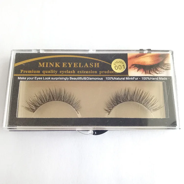 Hot Sale 1 Pair Mink Eyelashes Natural Long Cross Messy 3D Lashes False Box Fake | Красота и здоровье