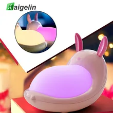 Цвет ful сенсорный Сенсор волшебную ночь свет RGB атмосфера ночник Цвет Изменение ночника зарядка через usb настольная лампа Спальня свет