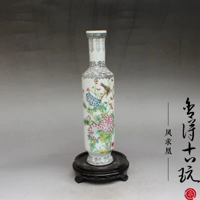 Античный Фарфор Jingdezhen окрашенные цветы птицы и вазы современные методы
