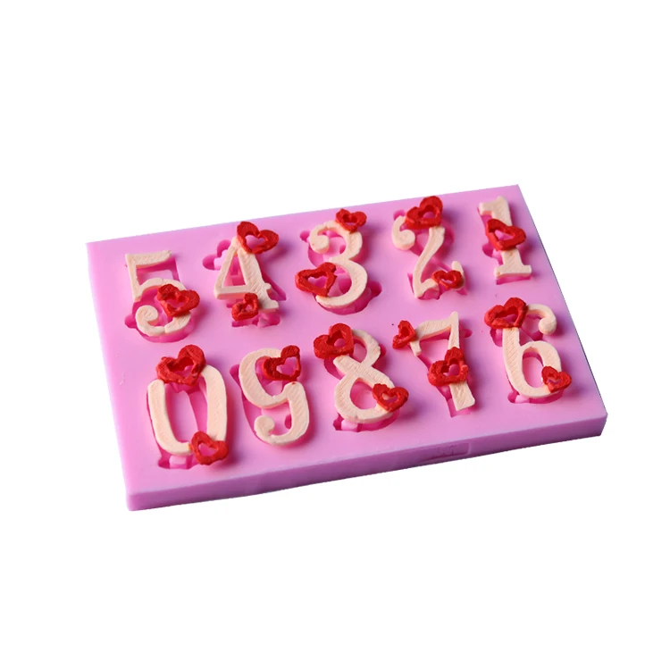 1PCS Digital With Love Shape Lace Mold Cake Mold Cake ...