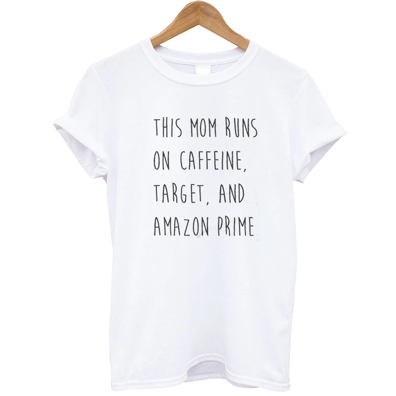EnjoytheSpirit Women T Shirt This Mom Runs on Coffee