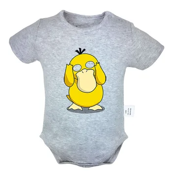 

Pokemon Ash Ketchum Hat logo Printed Newborn Baby Girl Boys Clothes Short Sleeve Romper Jumpsuit Outfits 100% Cotton Sets