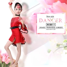 Новые стильные костюмы для латинских танцев для девочек, костюмы для латинских танцев с одним рукавом, платья для латинских танцев, S-4XL