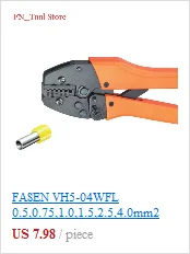 Fasen vh4-06wf2c 0.5-2.5mm2 rachet обжимные плоскогубцы для неизолированных наконечников и изолированных клемм 20-13awg