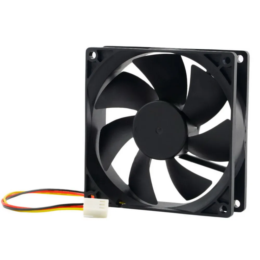 12V 3Pin Вентилятор Cooler 9 см x 90x25mm 90 мм 65 CFM DC вентилятор охлаждения для ПК Процессор радиаторы кулер