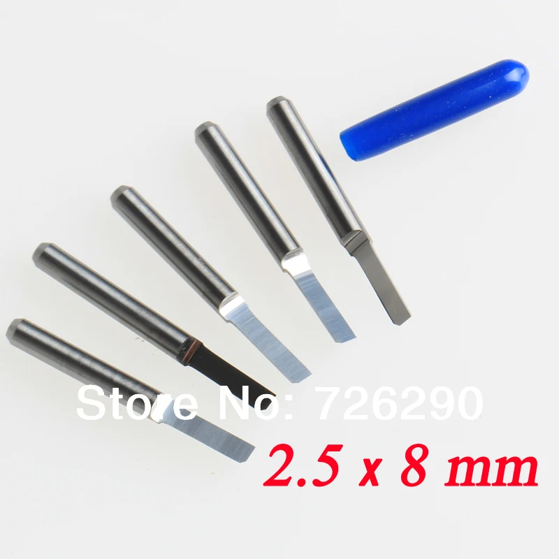 

5pcs 1/8 shank diameter half straight bits Flat Bottom CNC Router Tool Cutting Bit Carving Tools 2.5x8mm