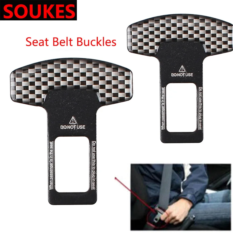 

1pcs Carbon Fiber Car Safety Seat Belt Buckle Clip For Toyota Corolla Avensis RAV4 Yaris Auris Hilux Prius verso MG 3 ZR Buick