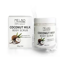 MELAO 340 г отбеливающий скраб крем для тела кокосовое молоко натуральный Отшелушивающий Осветляющий пилинг гель для лица скраб устранение W