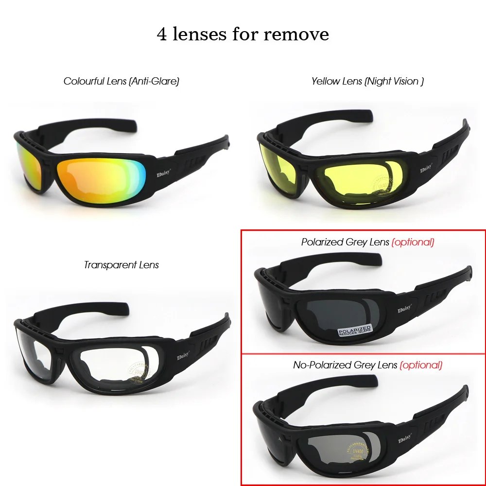 C6 очки военные очки пуленепробиваемые армейские поляризованные солнцезащитные очки с 4 линзами мужские очки для стрельбы Gafas анти-ветер песок