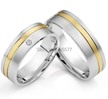 

luxury custom made classic gold inlay titanium health his and hers western wedding bands couples ring sets