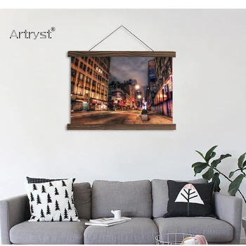 

Artryst scroll painting beautiful city scenery posters wall art for living room decoration HD image free shipping SCP (312)