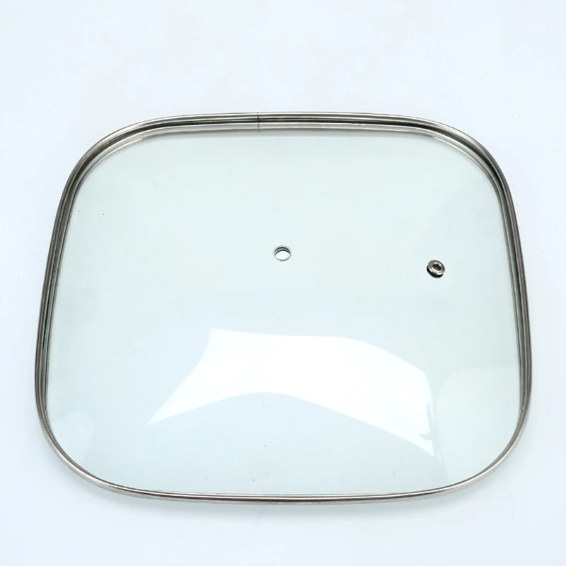 16-32 см кухонная посуда усиленная квадратная стеклянная крышка Закаленное вок крышка Pyrex стеклянная круглая крышка повара с ручкой качественная кастрюля премиум класса