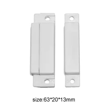 10 шт.) проводной пластиковый магнитный переключатель дверной сигнализации детектор NC выход Проводная дверная Сигнализация Аксессуары Магнитный датчик