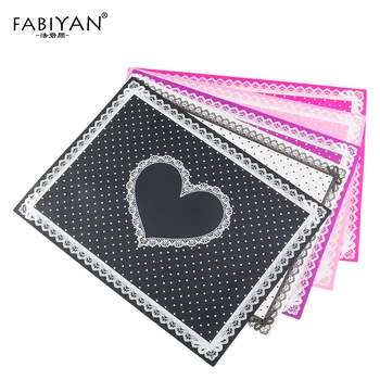 

Nail Art Tips Practice Silicone Table Cover Mat Pad Lace Printing Coloring Polish Gel UV Washable Foldable Tools Salon Manicure