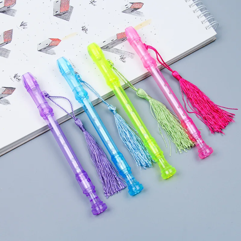 

36pcs Pens Korean Version of Creative Stationery Colorful Flute Shape Can Blow Black Pen School Writing Wholesale
