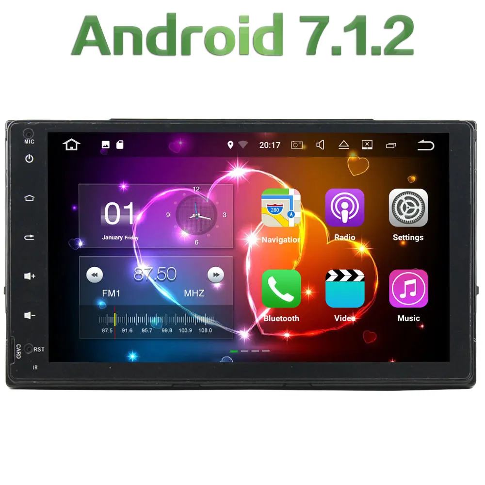 2GB RAM Android 7 1 2 Quad Core Car font b Multimedia b font Radio Player