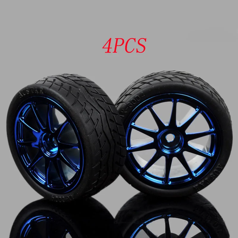 4PCS 65mm Tires Robot 4WD 1:10 RC Car Rubber Wheel Toy Hexagon Hole hub Load 5kg DIY Parts for Model | Игрушки и хобби