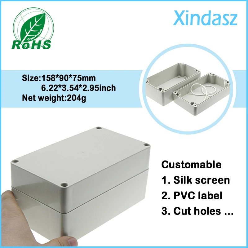 

158*90*75mm waterproof plastic enclosure plastic box electronics ip65 junction box