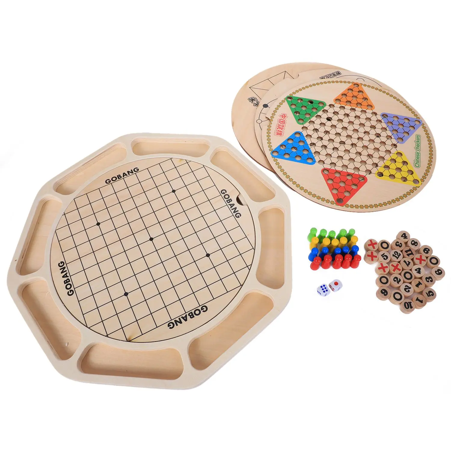 

MWZ 16 kinds of games Multifunction Chinese checkers Flying animal checker Snake lucky26 Children Wooden Chess Puzzle Toys