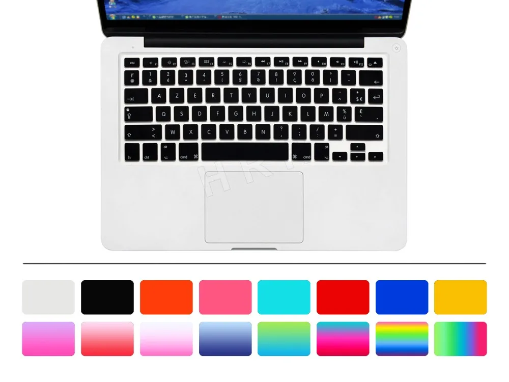 Для Apple MacBook Pro Air Retina 13 15 17 US enter AZERTY французский силиконовый чехол для клавиатуры