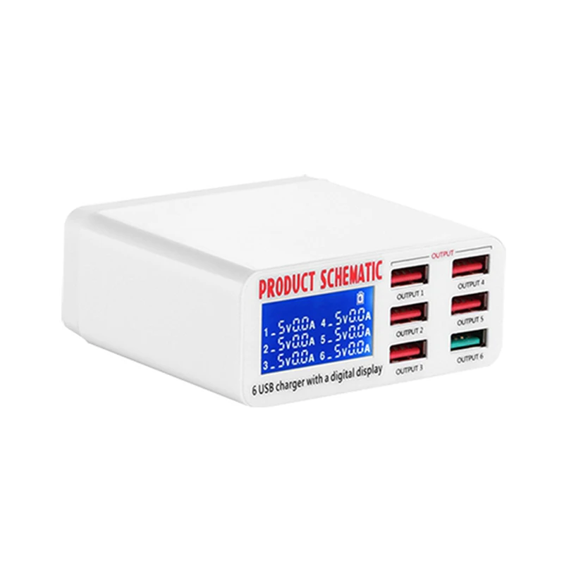 

Quick Charge 3.0 6-Port 8A USB Desktop Charger Adapter Hub Multi Port USB(US Plug)
