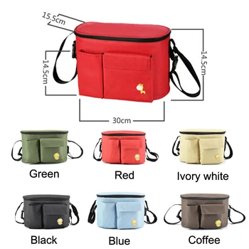 

Baby Stroller Bag Fashion Multifunctional Mother Bag Large Capacity Thermal Zipper Bag Stroller Outdoor Waterproof Nappy Bags