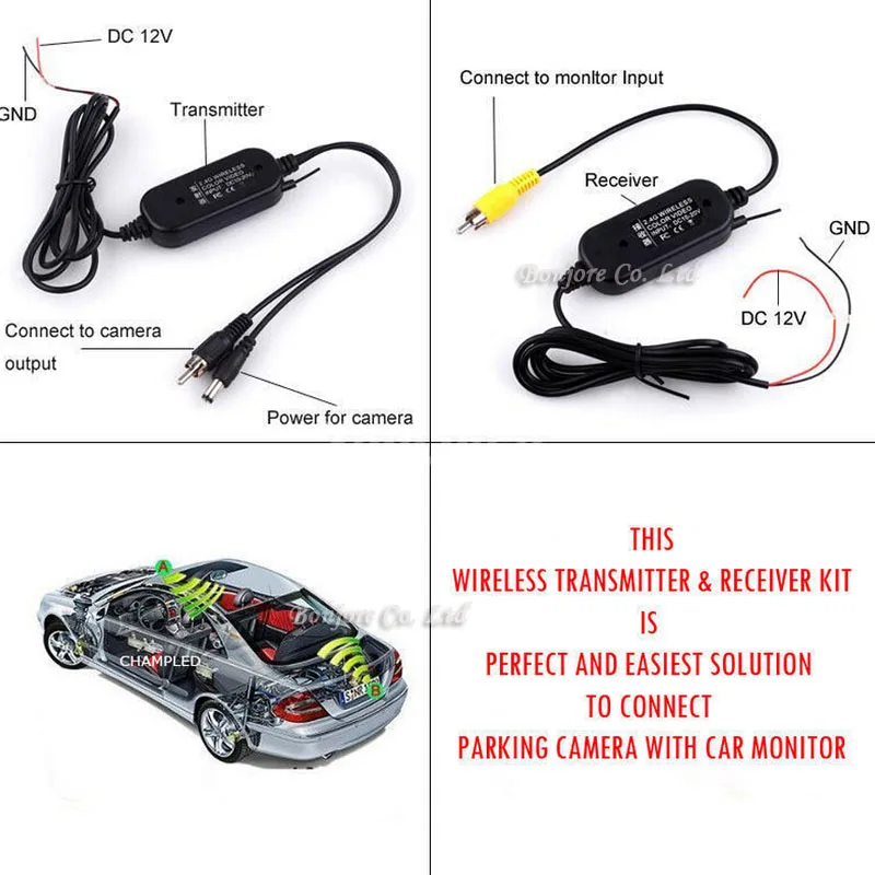 Koorinwoo, беспроводной, 4,3 дюймов, TFT lcd, Автомобильный складной монитор, экран, камера заднего вида, парковочная система для автомобиля, Мониторы Заднего вида, NTSC PAL