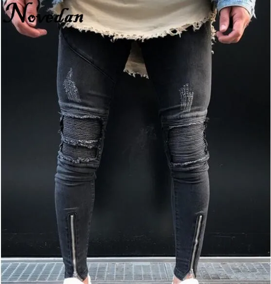 destroyed biker jeans