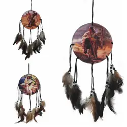 Индеец украшения коричневый длинные Dream Catcher бисером Home Decor Украшение подарок корабля