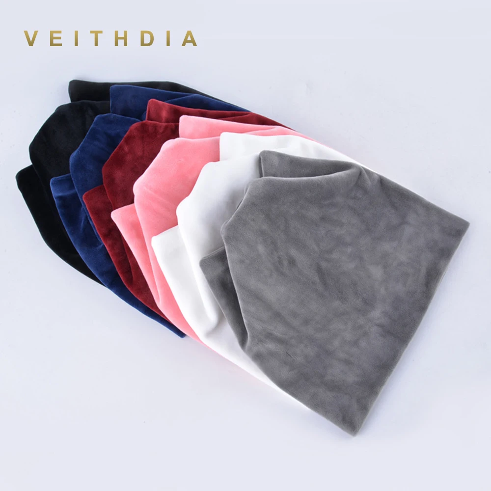 

VEITHDIA Autumn Winter Women's Beanies Cat Hat Ladies Warm Velvet Skullies Cap with Solid Ear Flaps Cute Girls Bonnet Touca
