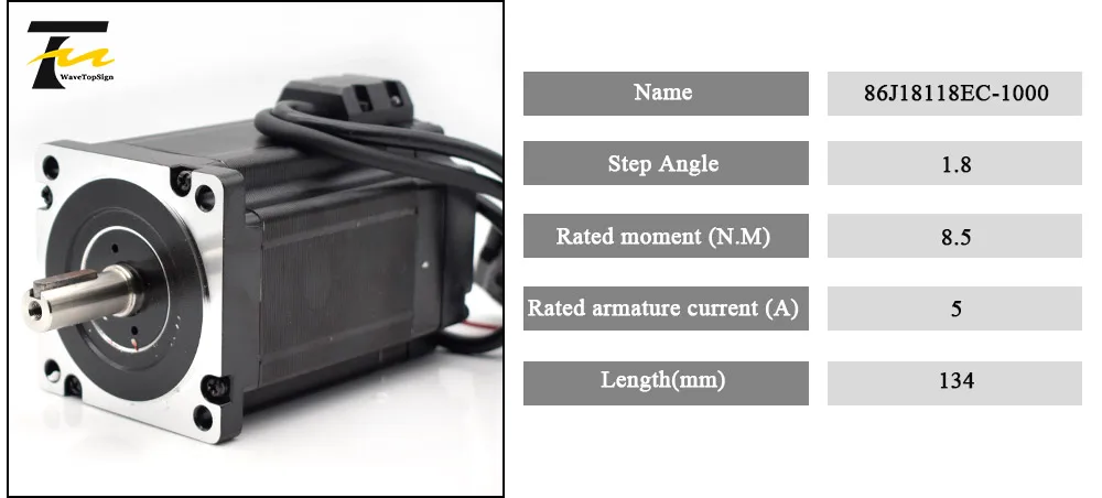 Nema34 двигатель замкнутого контура 8.5Nm 5A 86J18118EC-1000+ 2HSS86H 30-75VDC мотор драйвер
