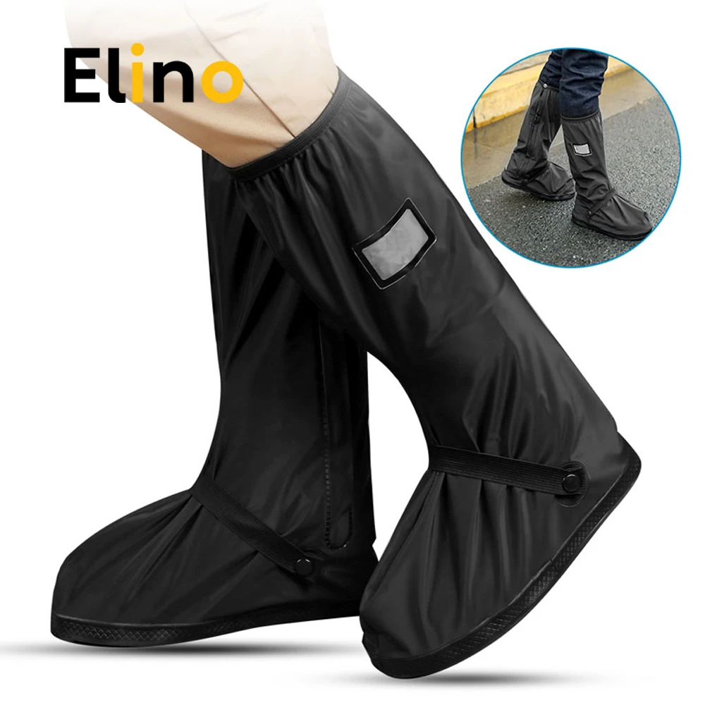 Elino Recycling Rain Shoe Covers for Cycle Motorcycle Waterproof Non slip Adjustable Thicken