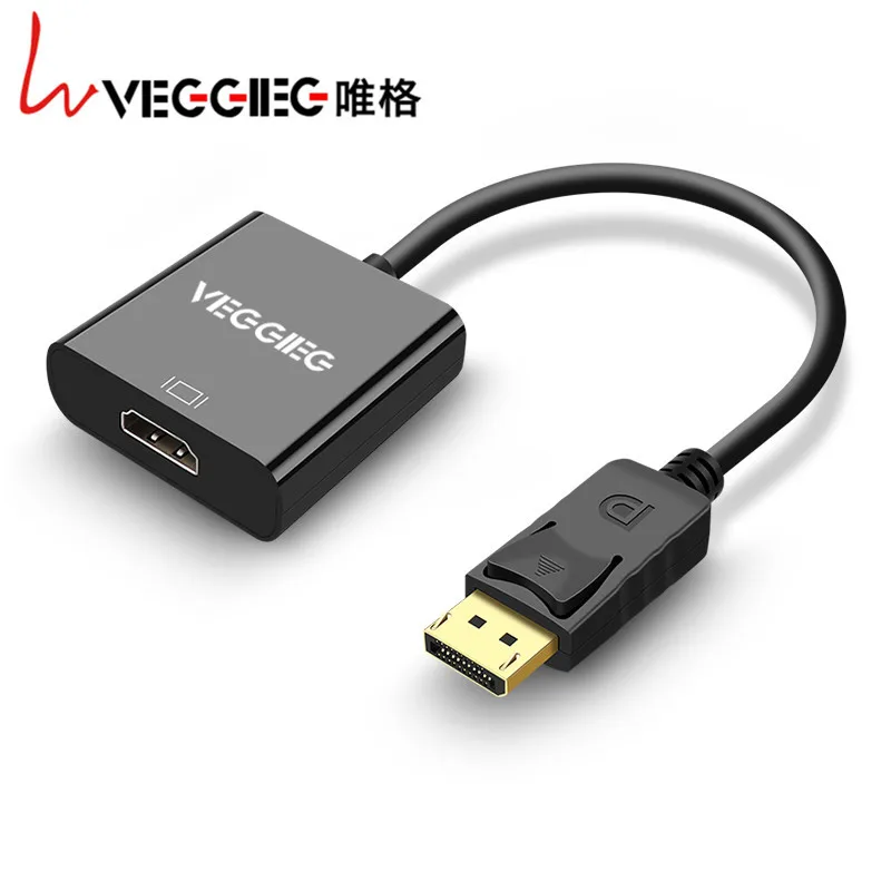 Display port to HDMI Adapter Veggieg DP 1080p display конвертер для ПК проектор ноутбука DP-HDMI адаптер |