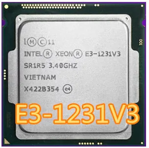 Intel Xeon E3 1231 V3 3,4 ГГц четырехъядерный LGA 1150 настольный процессор E3-1231 V3 процессор E3-1231V3