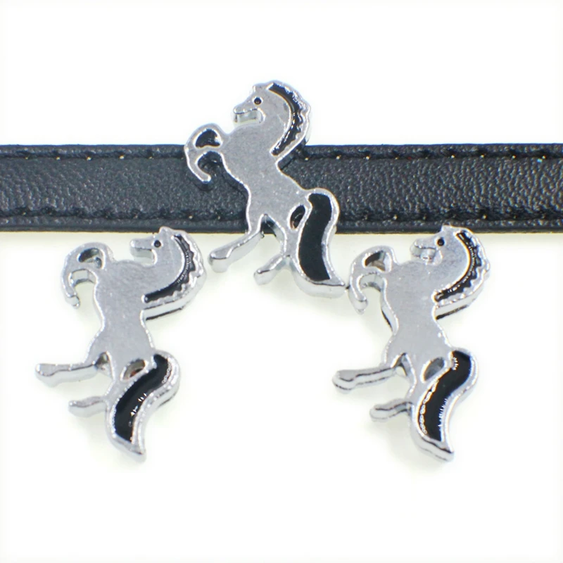 

10pcs, DIY accessory, Horse Slide Charm Bead DIY 8MM Dog Cat Collar Wristband