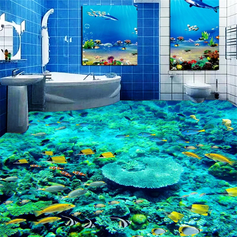 Avoir Images Beibehang Monde Toilettes Sol Peintures Murales En Sticker Mural le plus cool salutations