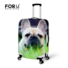 FORUDESIGNS Франция бульдог портативный Эластичный багажный чехол стрейч защитный костюм чехол Чехлы для 18-28 дюймов чехол Аксессуары для путешествий