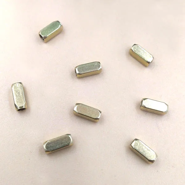 

2.5*6mm Retro Rectangle Spacer Beads Tube Beads Charms DIY Jewelry Accessories Findings Multi-color Plated Brass