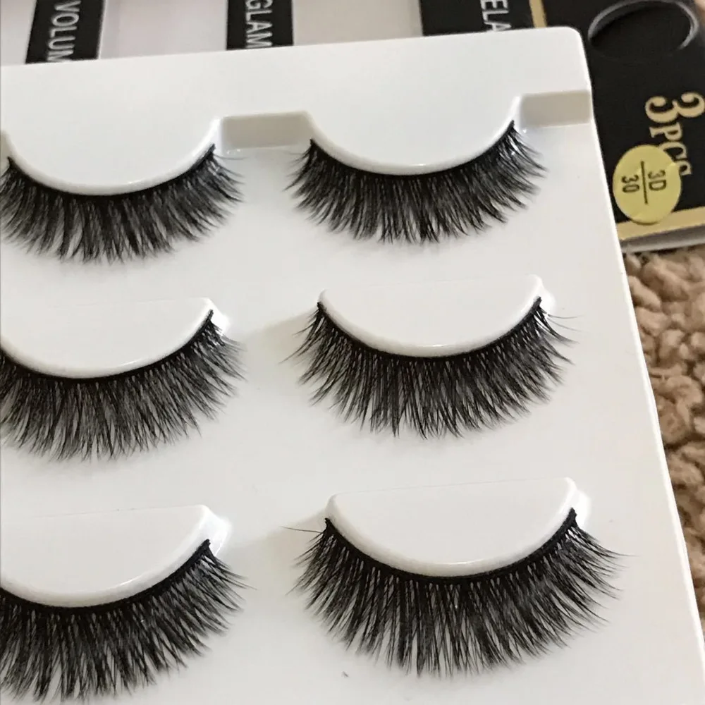 New Multi layer Black Cotton Thread 3D Thick False Eyelashes Cross