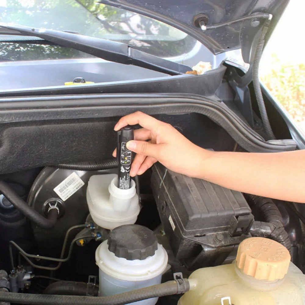 Тормозная жидкость жидкостный тестер автомобиля тормозной жидкости Цифровой тестер для DOT3/DOT4 автомобильный испытательный 5 светодиодный автомобильный диагностический индикатор Пера