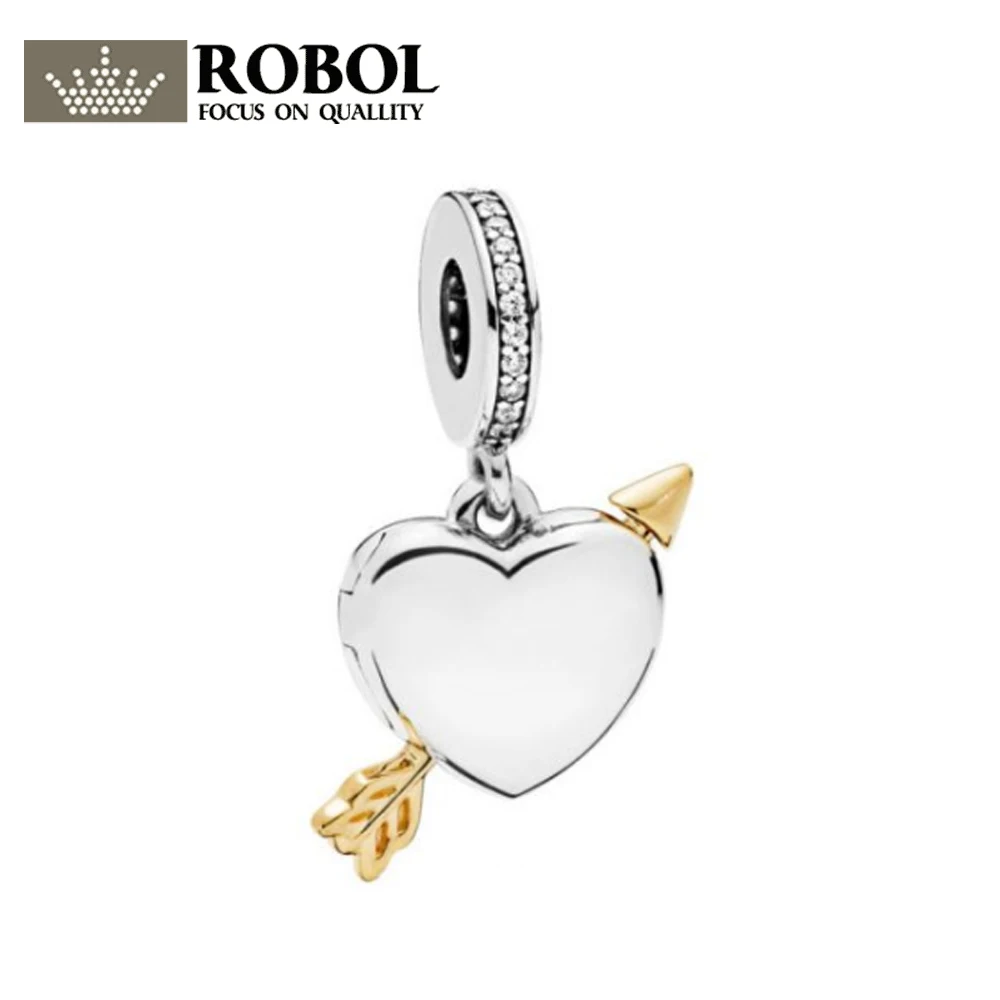 

ROBOL 100% 2019 New 925 Sterling Silver 767816CZ PAN Arrow of Love Original Model Charm Pendant Valentine's Day Present Jewelry
