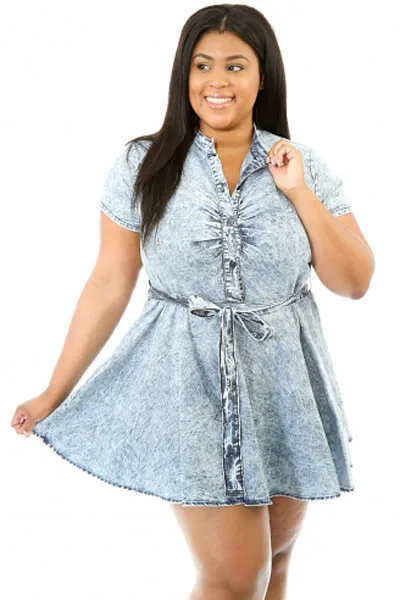 Brand Summer Women Denim Skater Dress 