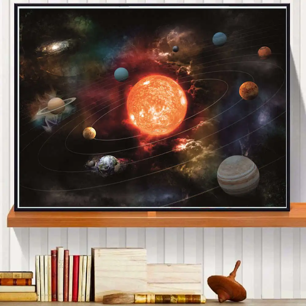 3D-Solar-System-Canvas-Art-Print-Painting-Poster-Wall-Pictures-For-Room-Decoration-Home-Decor-No