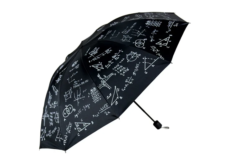 Аниме смешной большой прямой студенческий математический формула ежедневный Складной Зонтик Милая коллекция для косплея