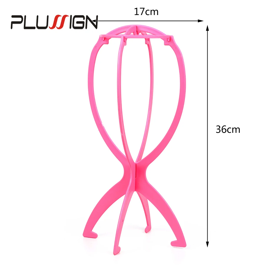 Plussign Wig Stand Holder Portable Folding Plastic Wig Stand 1 Piece For Sale wig stand wig stand holder