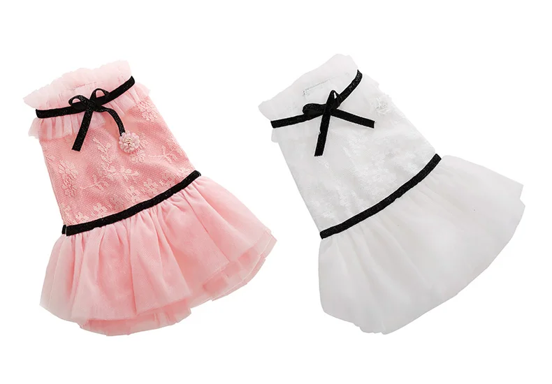 HOOPET летнее кружевное платье для детей домашних животных Одежда для собак кошек модный костюм 2 цвета щенок одежда Teddy