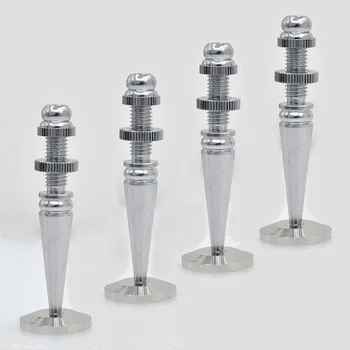 

4PCS M8x75 Copper Speaker Spike Amplifier Shockproof Isolation Stand Feet Cone Base Pads #Silver