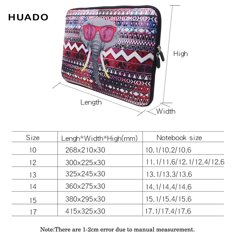 Huado 7 10.1 12 13 13.3 14 15 15.4 15.6 17 17.3 inch Laptop Sleeve Tablet Bag Notebook Case PC cover For Asus/HP/Acer/Lenovo/mi