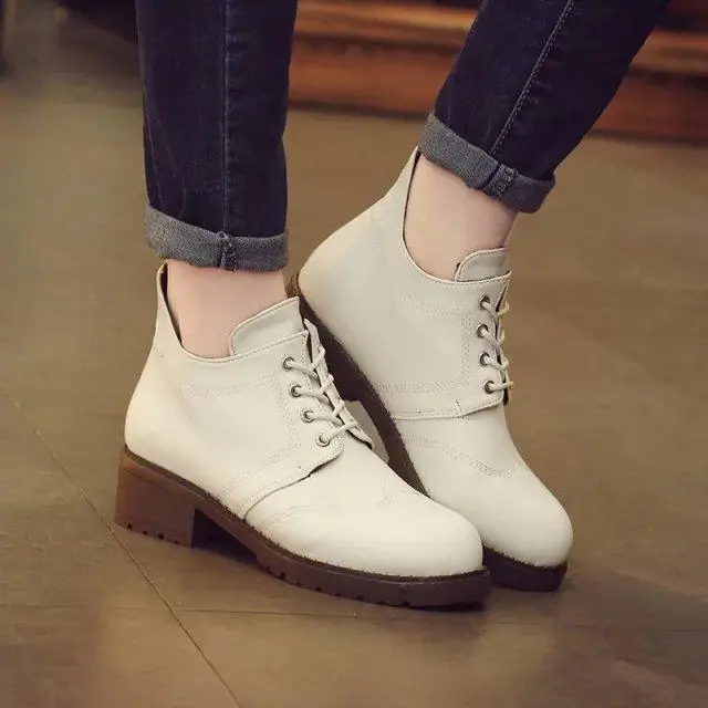 2015 americanos europeos botas planas Martin botas de primavera viento británico retro de la mujer solos zapatos para textile|boot imageshoes boots men -