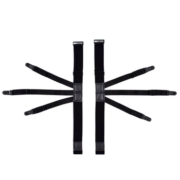 

2Pcs Men Shirt Stays Garter Belt with Non-slip Locking Clips Suspender Garters Strap HSJ88